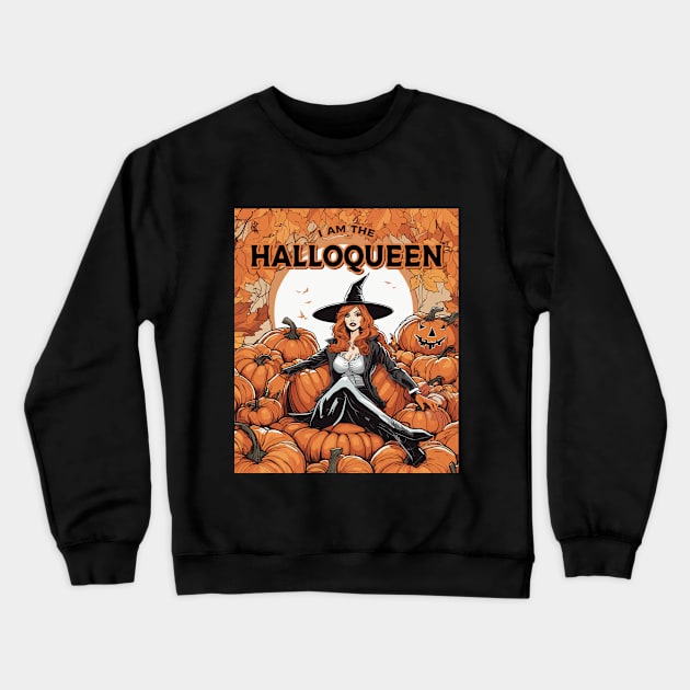 Halloween Halloqueen Crewneck Sweatshirt by Kingrocker Clothing